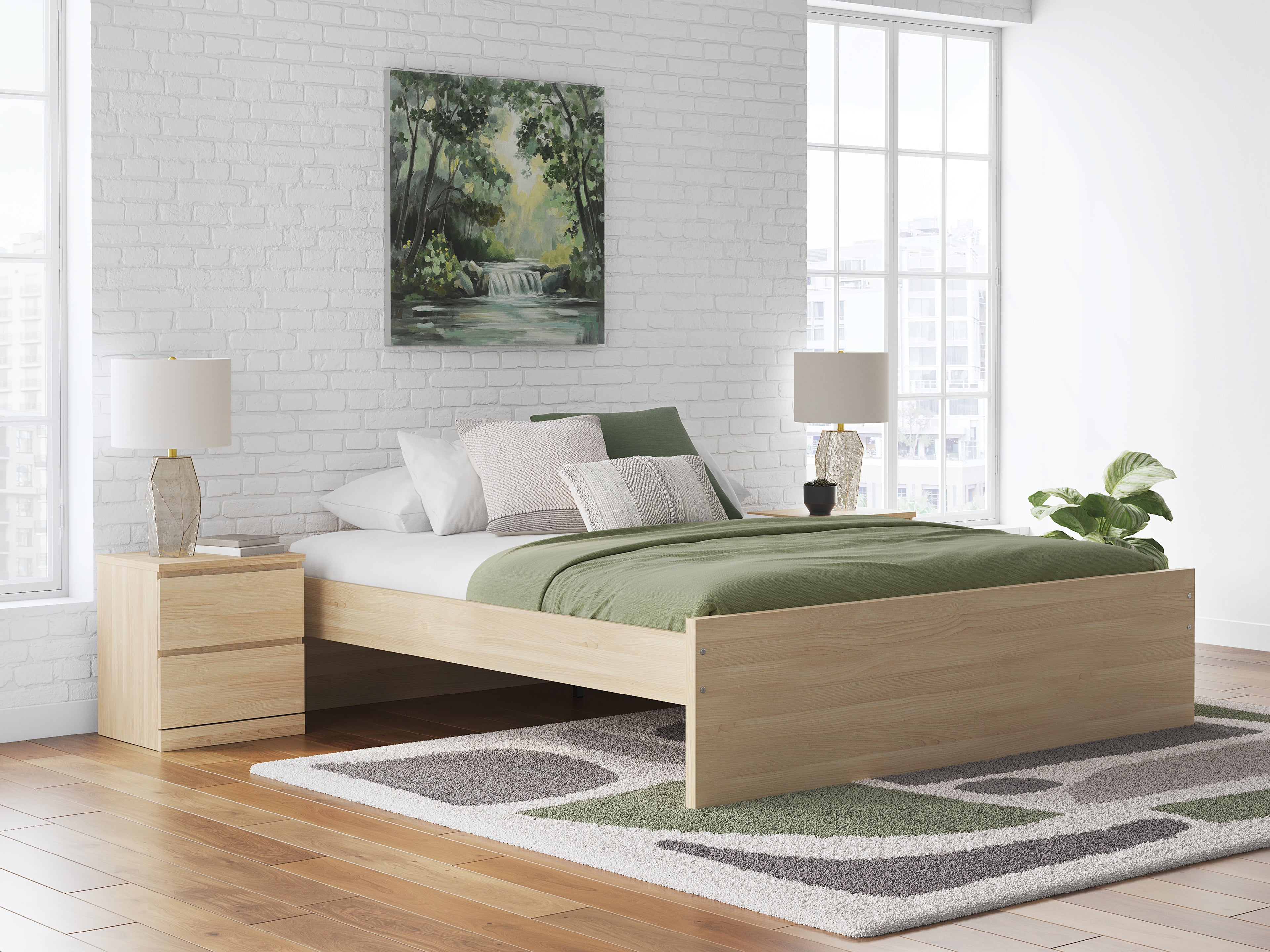 Onita Natural King Platform Bed - EB9632B19