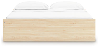 Onita Natural King Platform Bed with 1 Side Storage - EB9632B20