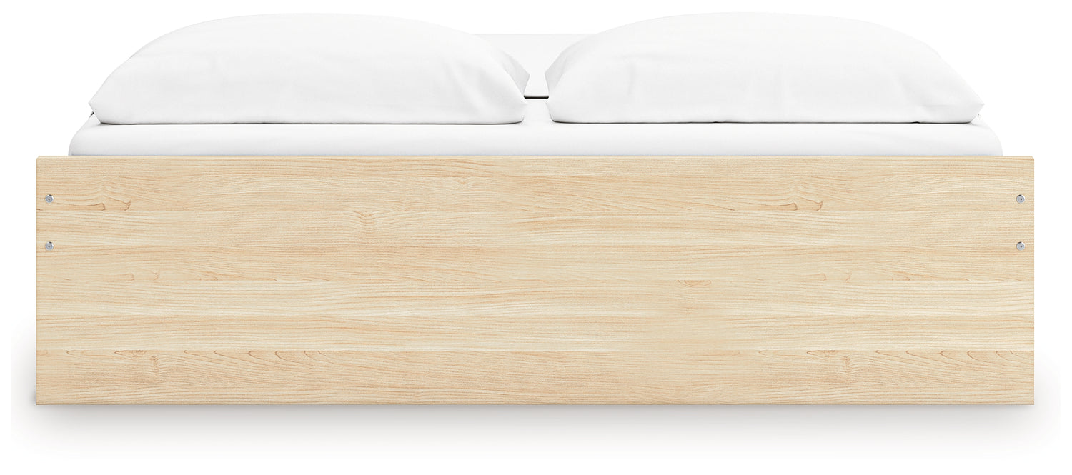 Onita Natural King Platform Bed with 2 Side Storage - EB9632B21