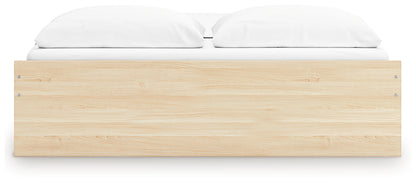 Onita Natural King Platform Bed with 2 Side Storage - EB9632B21