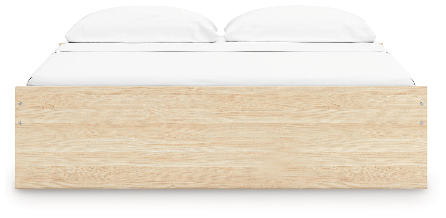 Onita Natural King Platform Bed with 2 Side Storage - EB9632B21