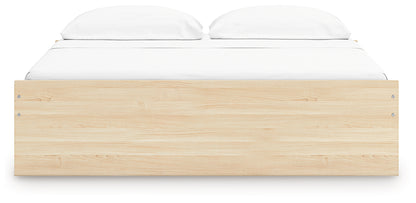 Onita Natural King Platform Bed with 2 Side Storage - EB9632B21