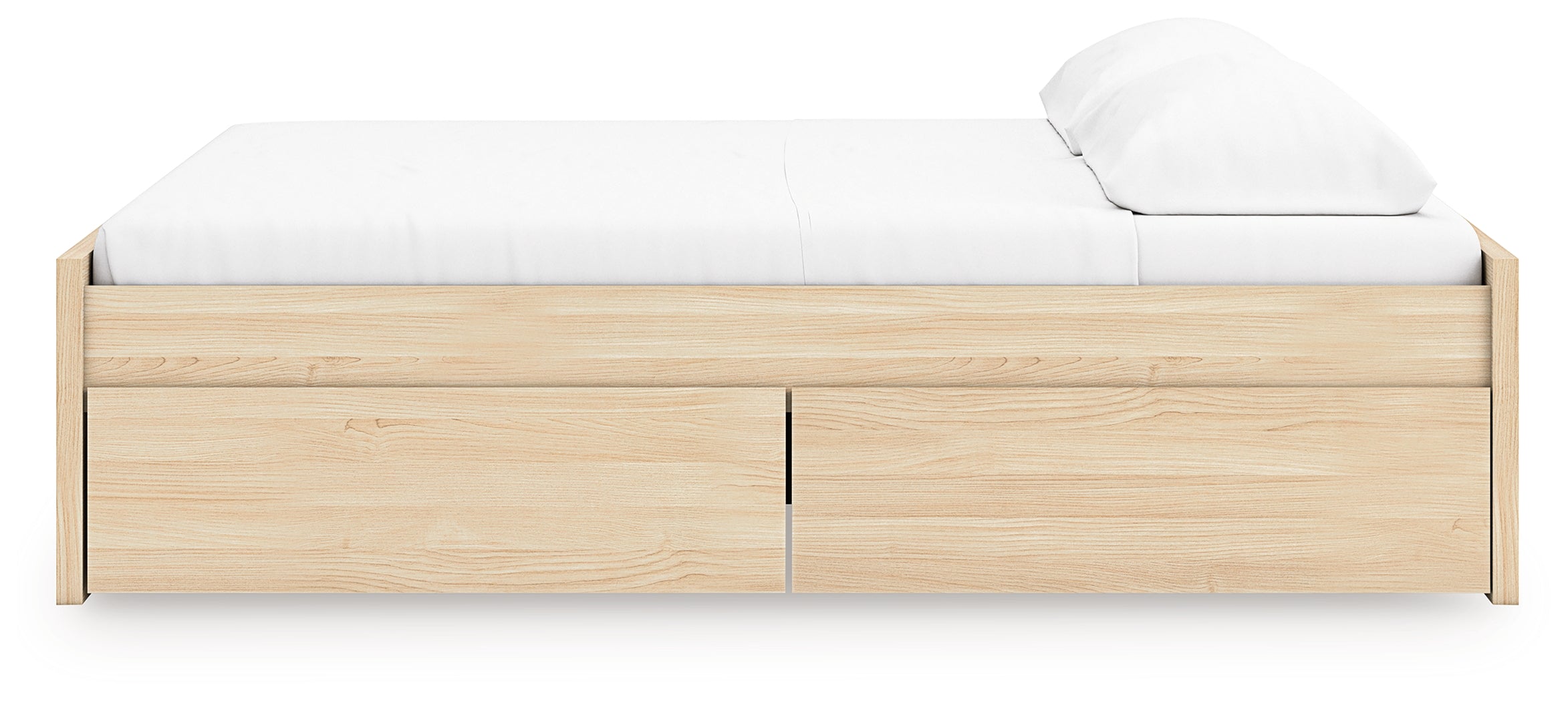 Onita Natural King Platform Bed with 2 Side Storage - EB9632B21