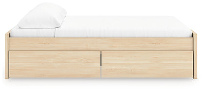 Onita Natural King Platform Bed with 2 Side Storage - EB9632B21