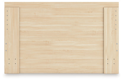 Onita Natural Queen Panel Platform Bed with 1 Side Storage - EB9632B12