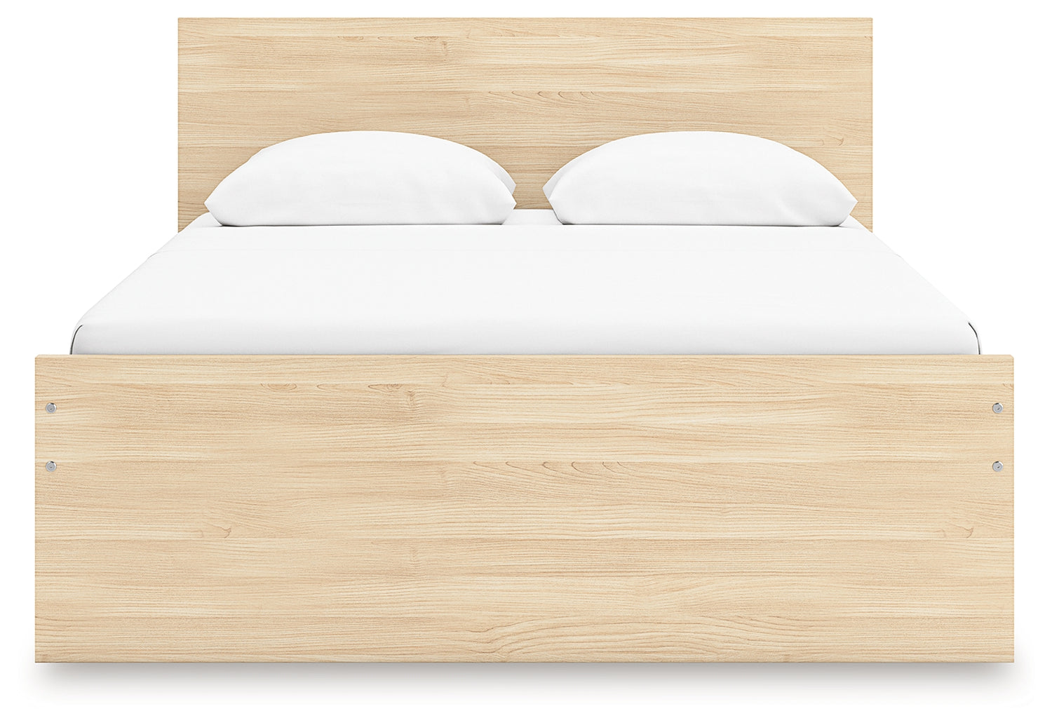 Onita Natural Queen Panel Platform Bed with 1 Side Storage - EB9632B12