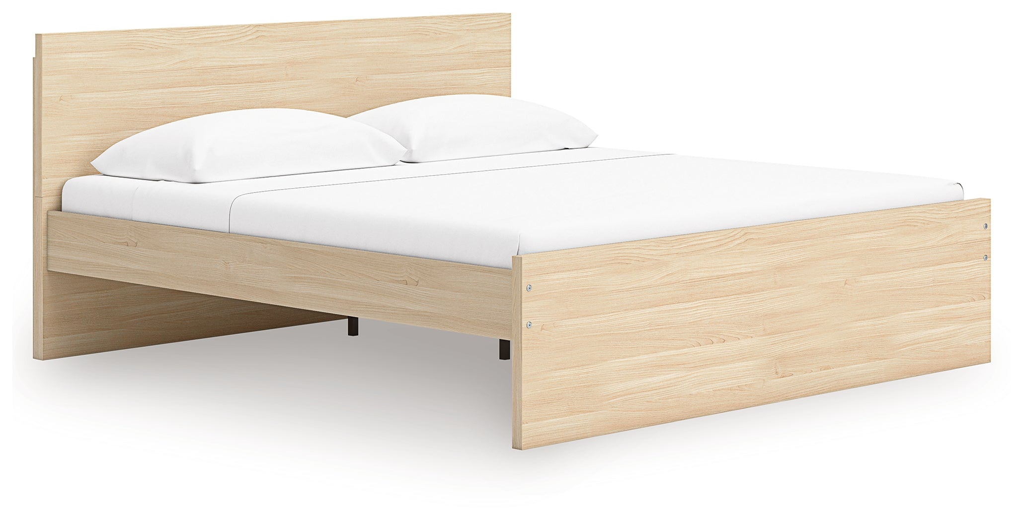 Onita Natural Queen Panel Platform Bed with 2 Side Storage - EB9632B18