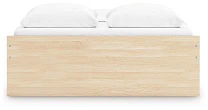 Onita Natural Queen Platform Bed with 1 Side Storage - EB9632B9