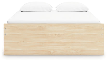 Onita Natural Queen Platform Bed with 1 Side Storage - EB9632B9