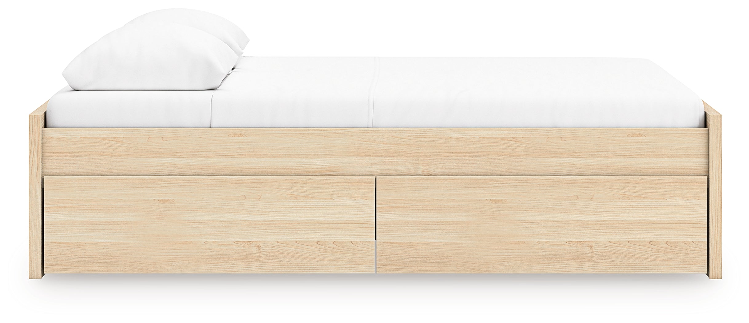 Onita Natural Queen Platform Bed with 1 Side Storage - EB9632B9