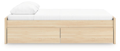 Onita Natural Queen Platform Bed with 1 Side Storage - EB9632B9
