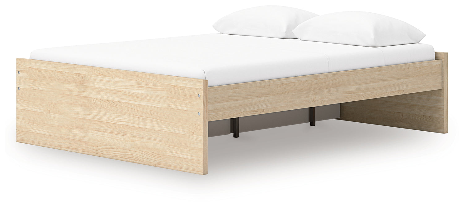 Onita Natural Queen Platform Bed with 2 Side Storage - EB9632B15