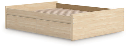 Onita Natural Queen Platform Bed with 2 Side Storage - EB9632B15