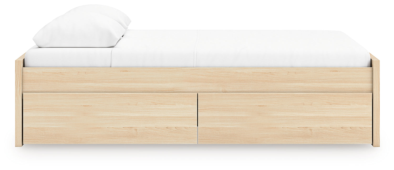 Onita Natural Queen Platform Bed with 2 Side Storage - EB9632B15