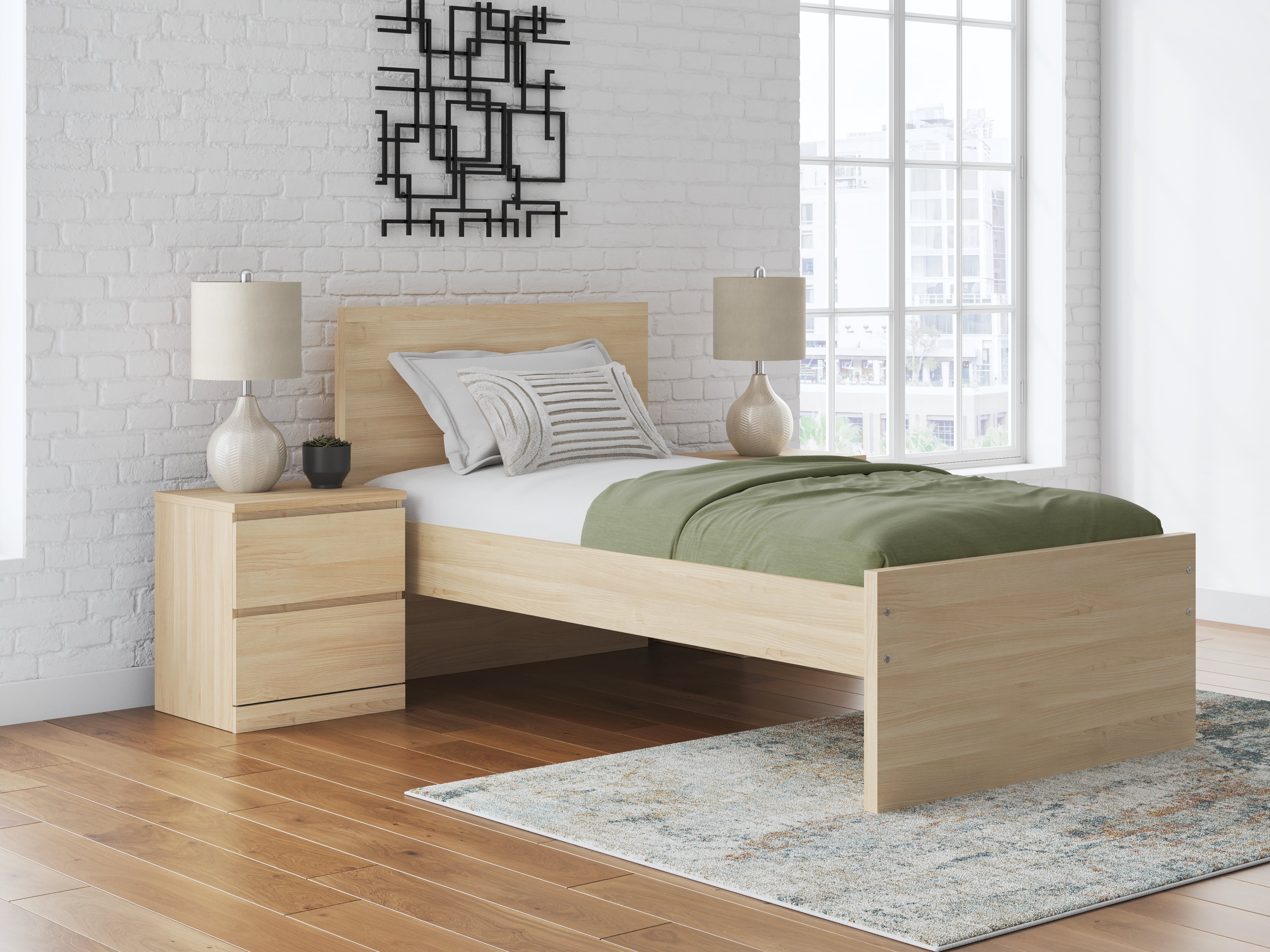 Onita Natural Twin Panel Headboard - EB9632-253