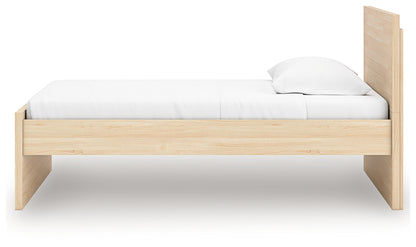 Onita Natural Twin Panel Platform Bed - EB9632B4