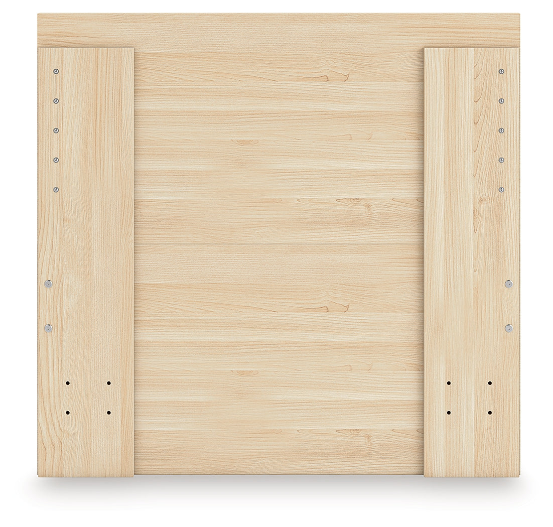 Onita Natural Twin Panel Platform Bed with 1 Side Storage - EB9632B10