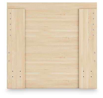 Onita Natural Twin Panel Platform Bed with 1 Side Storage - EB9632B10