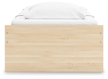 Onita Natural Twin Platform Bed with 1 Side Storage - EB9632B7