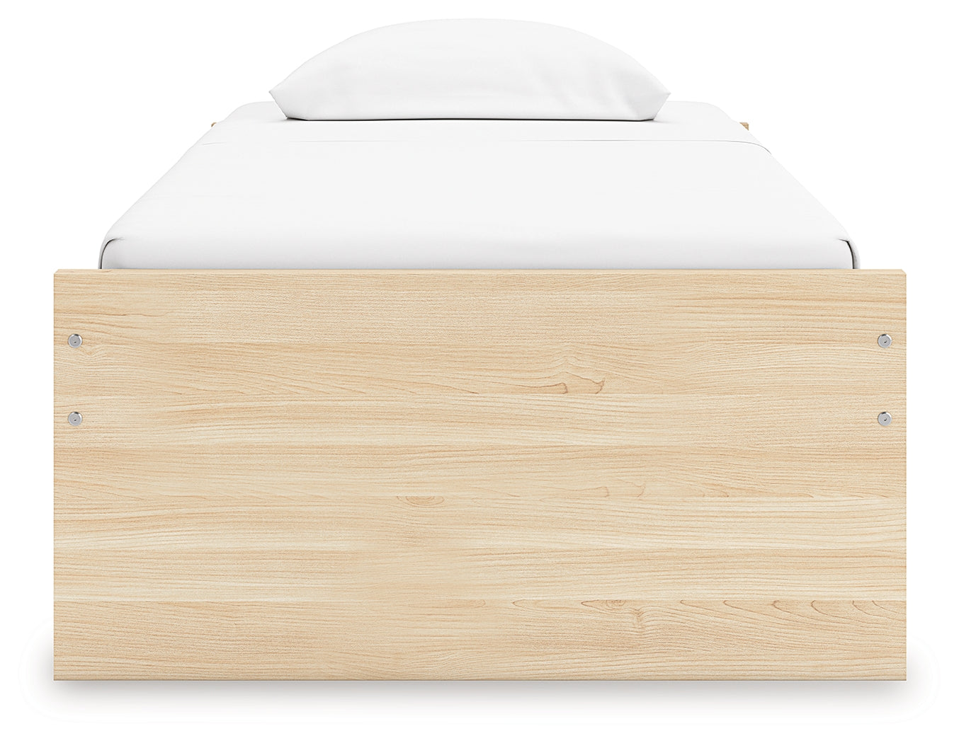 Onita Natural Twin Platform Bed with 1 Side Storage - EB9632B7