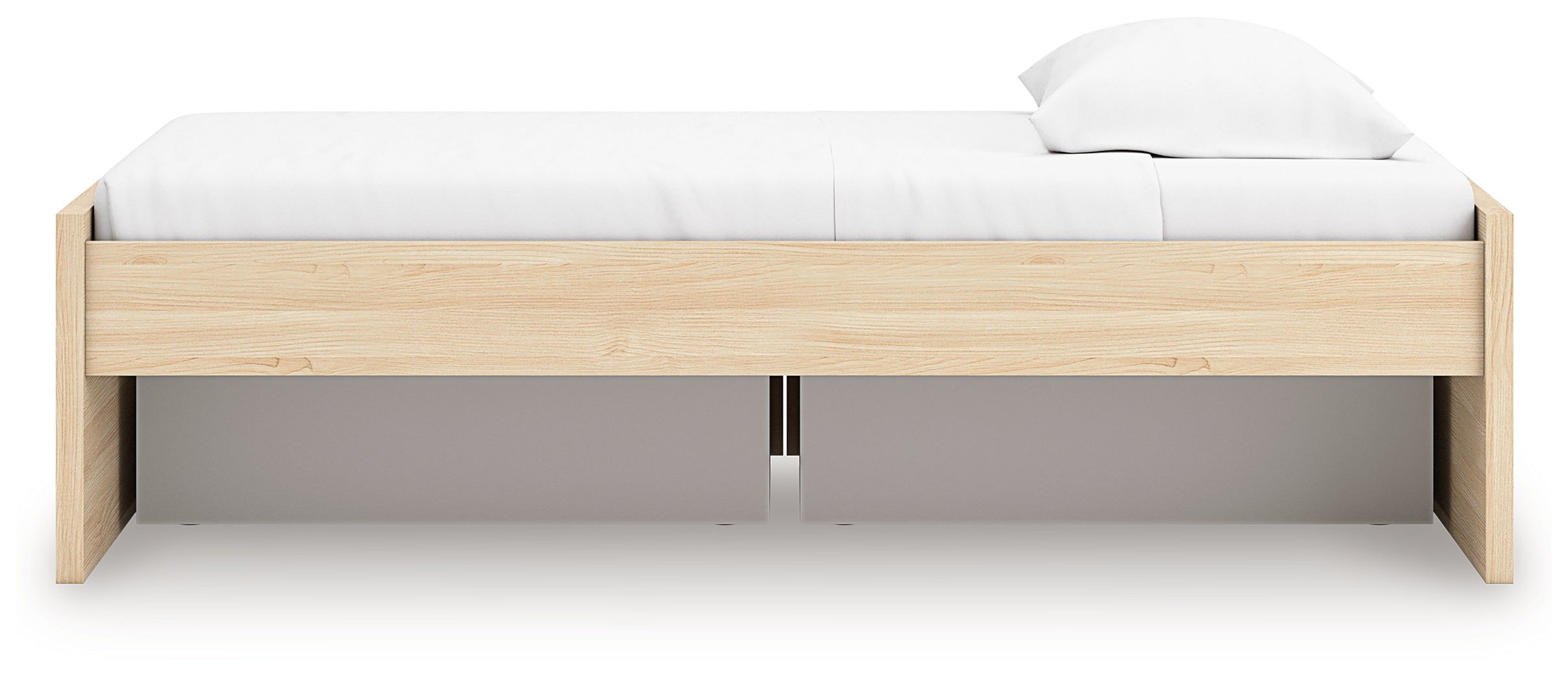Onita Natural Twin Platform Bed with 1 Side Storage - EB9632B7
