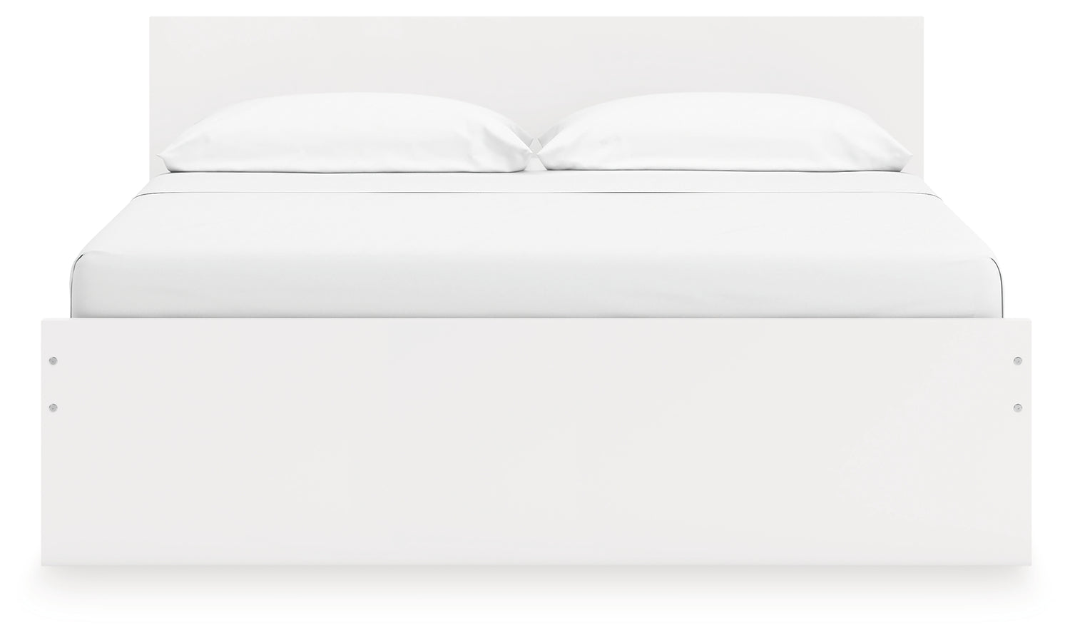 Onita White King Panel Platform Bed with 2 Side Storage - EB9630B21