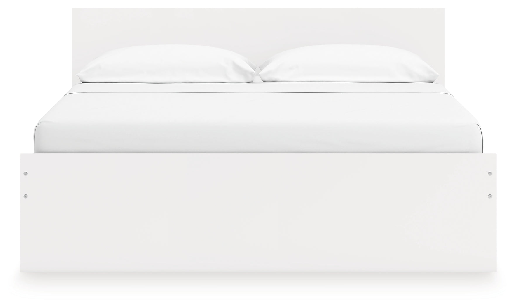 Onita White King Panel Platform Bed with 2 Side Storage - EB9630B21