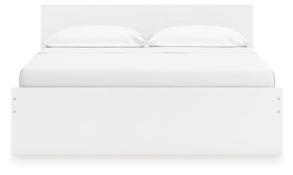 Onita White King Panel Platform Bed with 2 Side Storage - EB9630B21