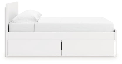 Onita White King Panel Platform Bed with 2 Side Storage - EB9630B21