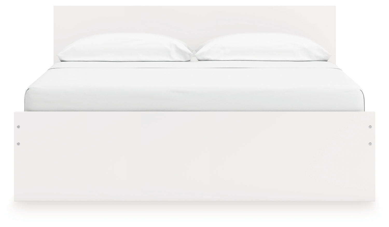 Onita White King Panel Platform Bed with Storage - EB9630B20