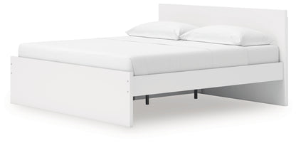 Onita White King Panel Platform Bed with Storage - EB9630B20