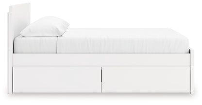 Onita White King Panel Platform Bed with Storage - EB9630B20