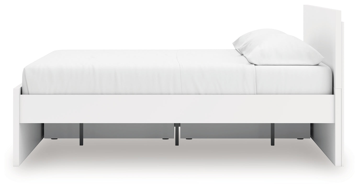 Onita White King Panel Platform Bed with Storage - EB9630B20