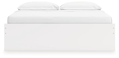 Onita White King Platform Bed with 1 Side Storage - EB9630B23