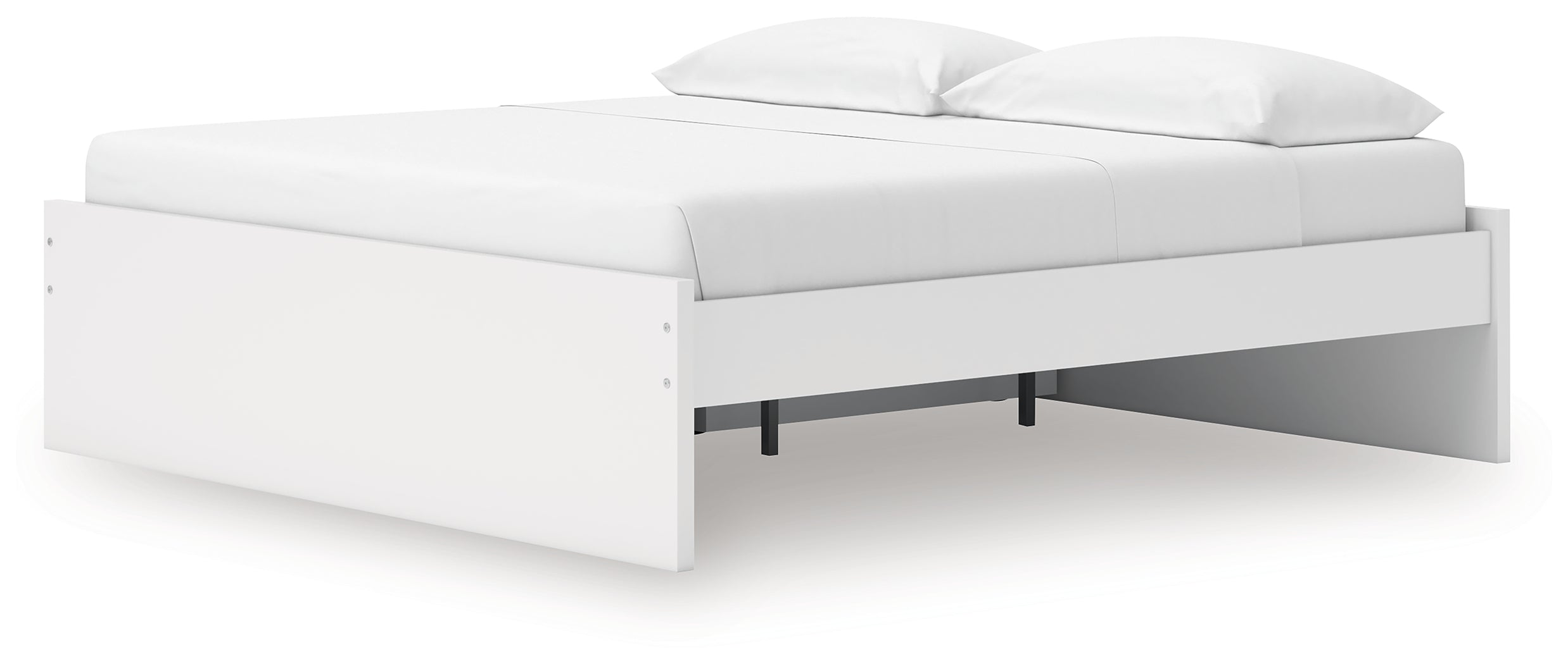 Onita White King Platform Bed with 1 Side Storage - EB9630B23