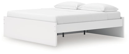 Onita White King Platform Bed with 1 Side Storage - EB9630B23