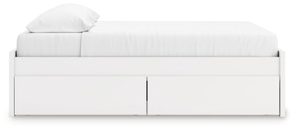 Onita White King Platform Bed with 1 Side Storage - EB9630B23