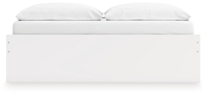 Onita White King Platform Bed with 1 Side Storage - EB9630B23