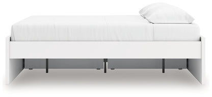 Onita White King Platform Bed with 1 Side Storage - EB9630B23