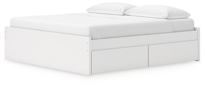 Onita White King Platform Bed with 2 Side Storage - EB9630B18
