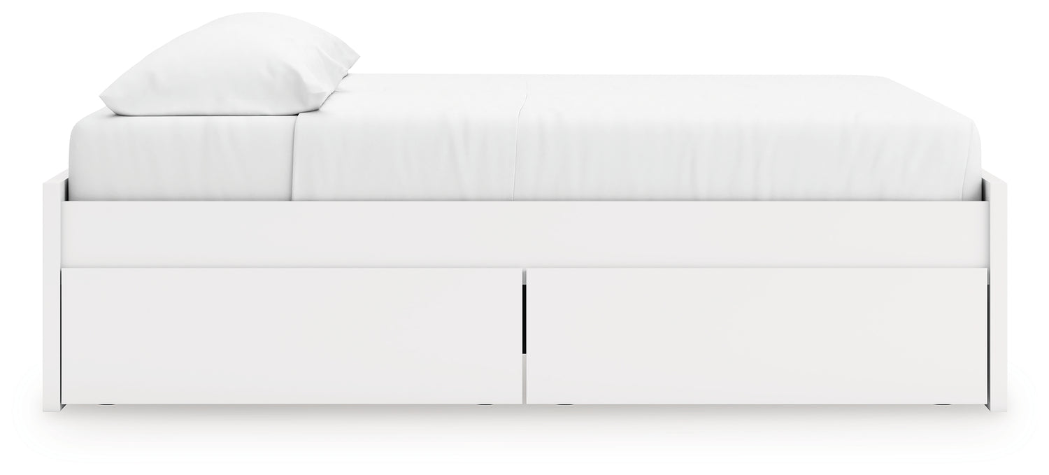 Onita White King Platform Bed with 2 Side Storage - EB9630B18
