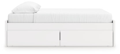 Onita White King Platform Bed with 2 Side Storage - EB9630B18