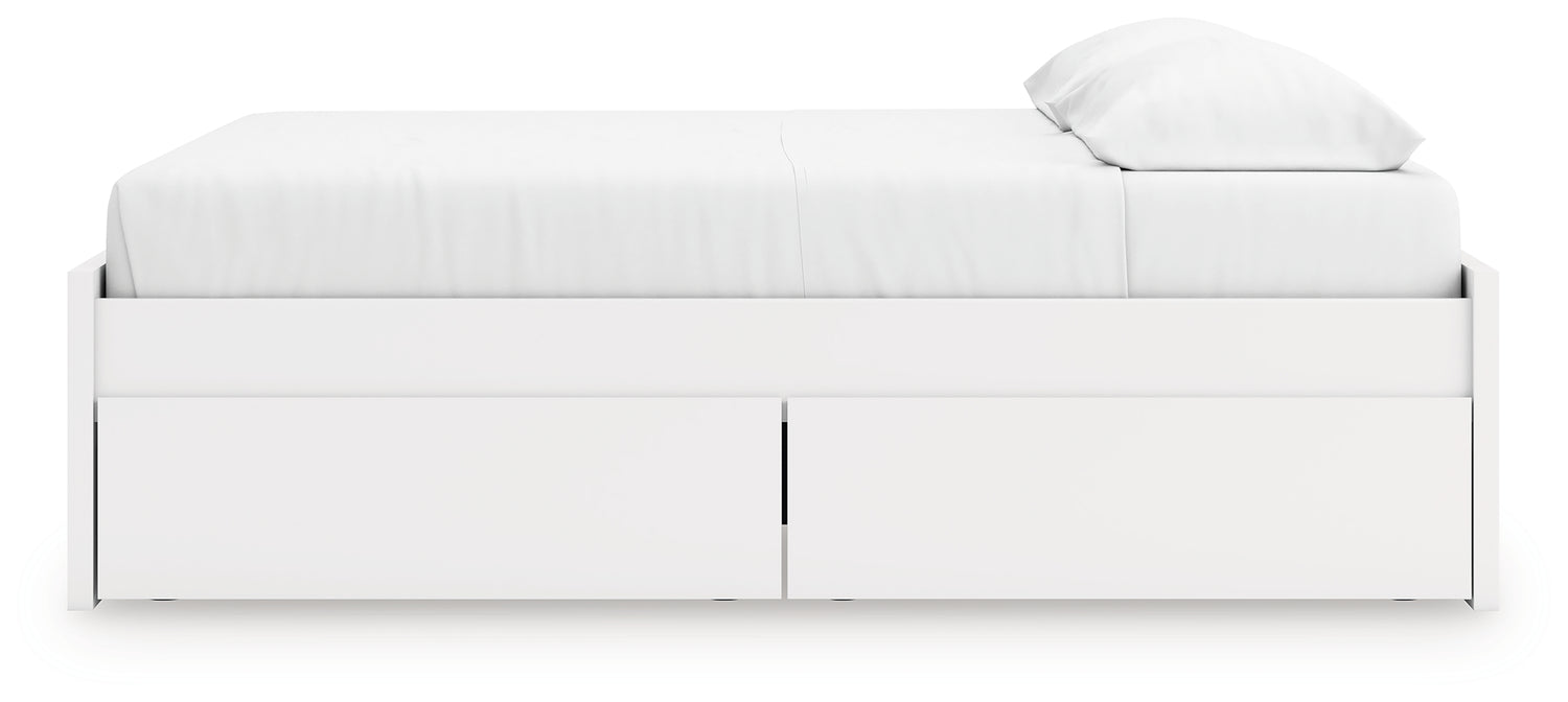Onita White King Platform Bed with 2 Side Storage - EB9630B18