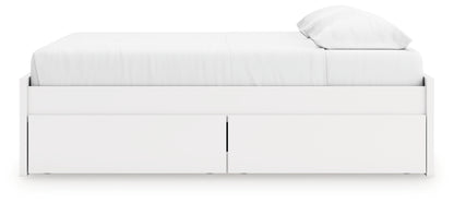 Onita White King Platform Bed with 2 Side Storage - EB9630B18