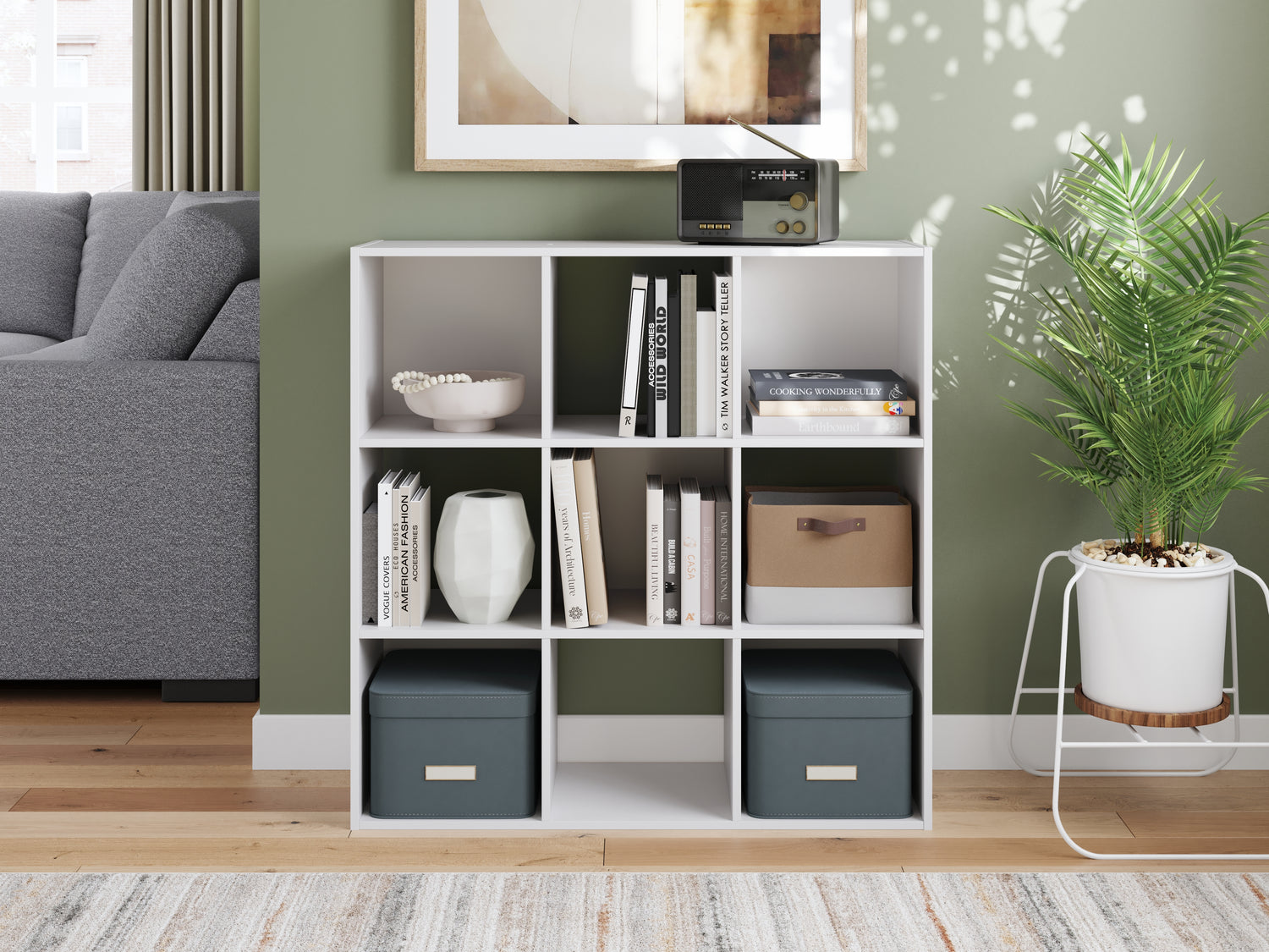 Onita White Nine Cube Organizer - EA9630-3X3