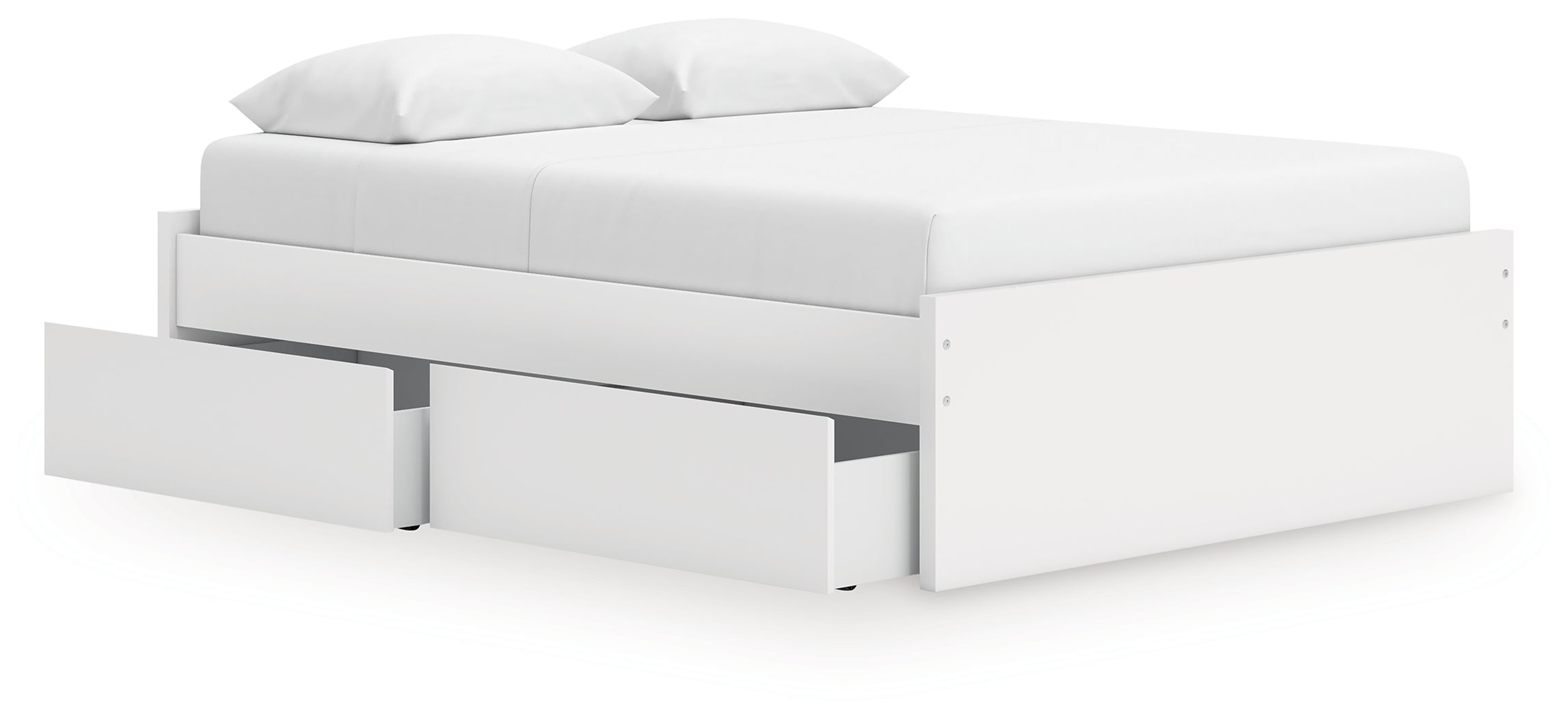 Onita White Queen Platform Bed with 1 Side Storage - EB9630B22