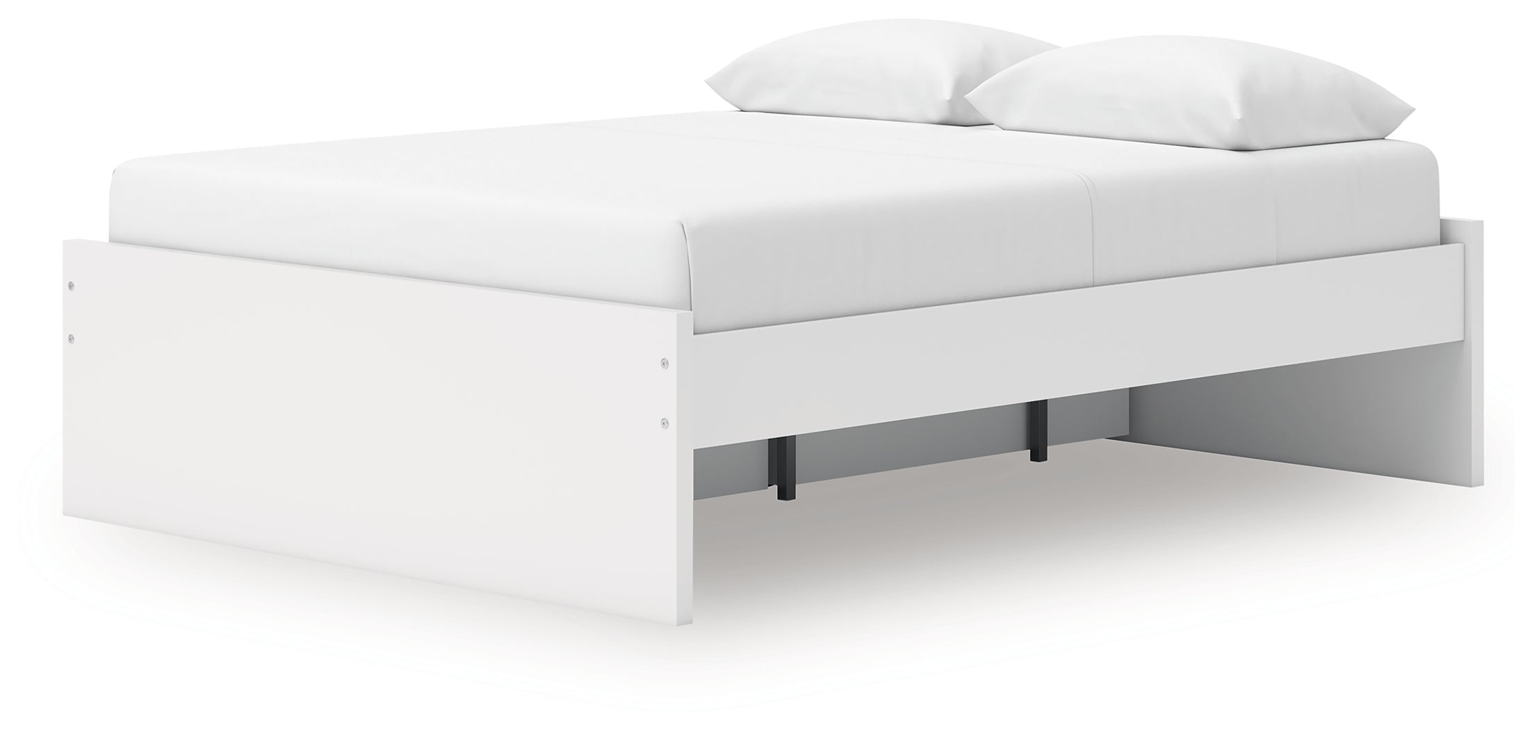 Onita White Queen Platform Bed with 1 Side Storage - EB9630B22