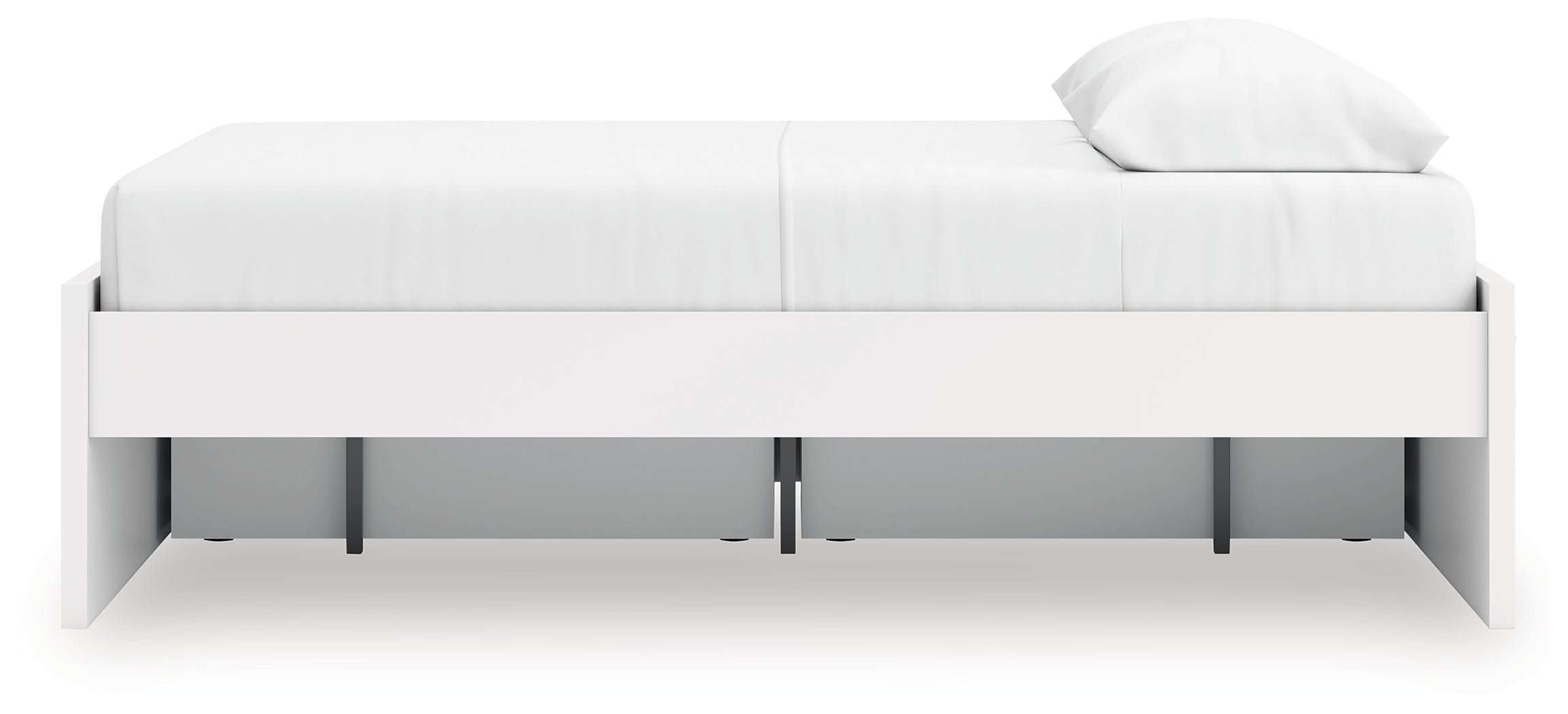 Onita White Queen Platform Bed with 1 Side Storage - EB9630B22