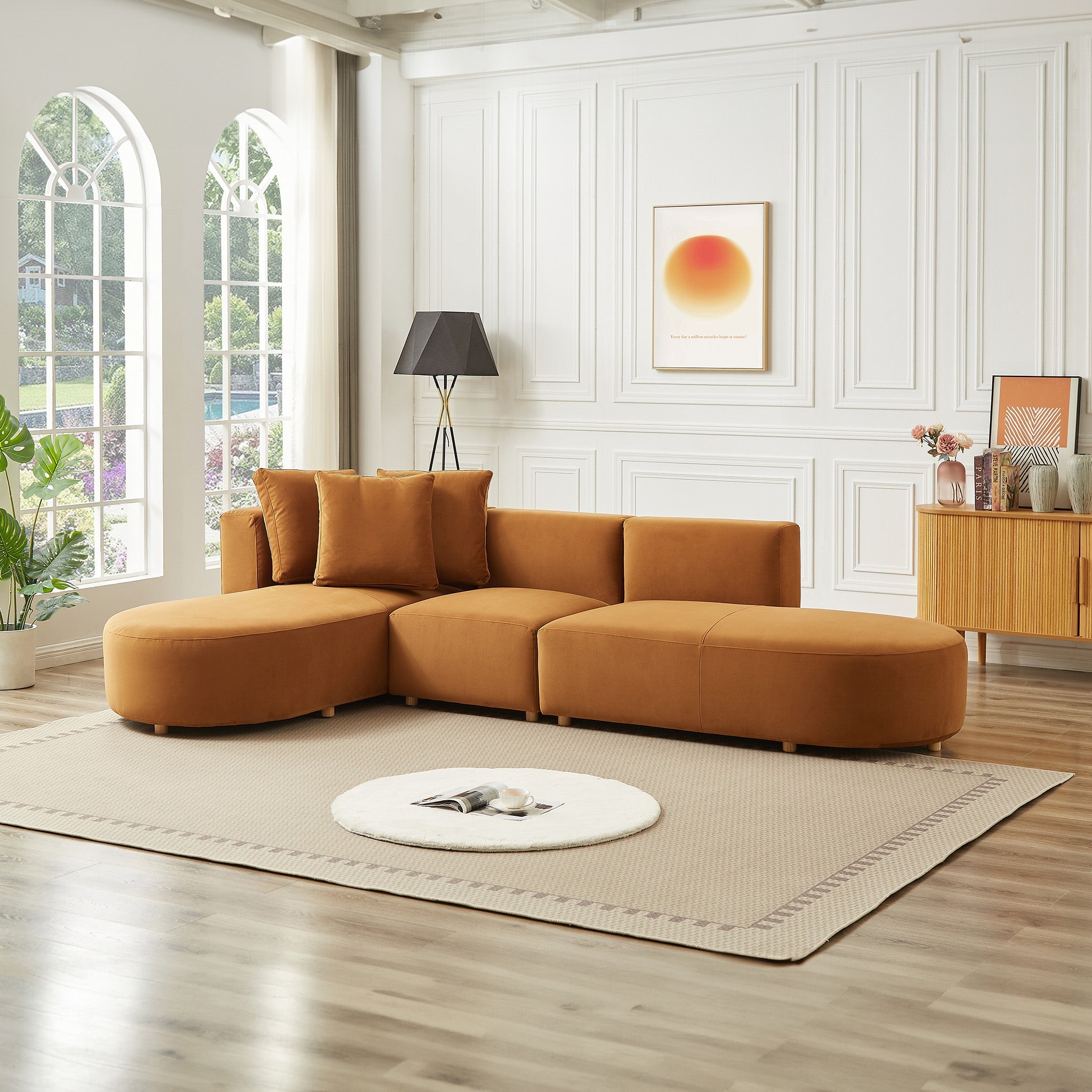 Orby  Velvet Sectional Sofa Left Facing - SEC02902001