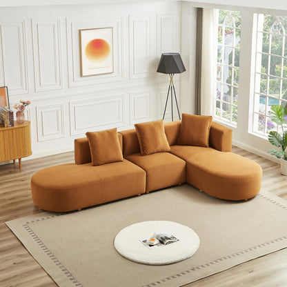 Orby  Velvet Sectional Sofa Right Facing - SEC02902002